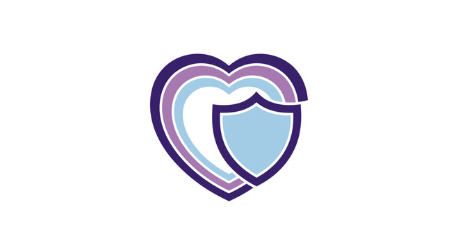 Heart Shield Symbol Representing Protection, Care, and Assurance for Health and Well-being