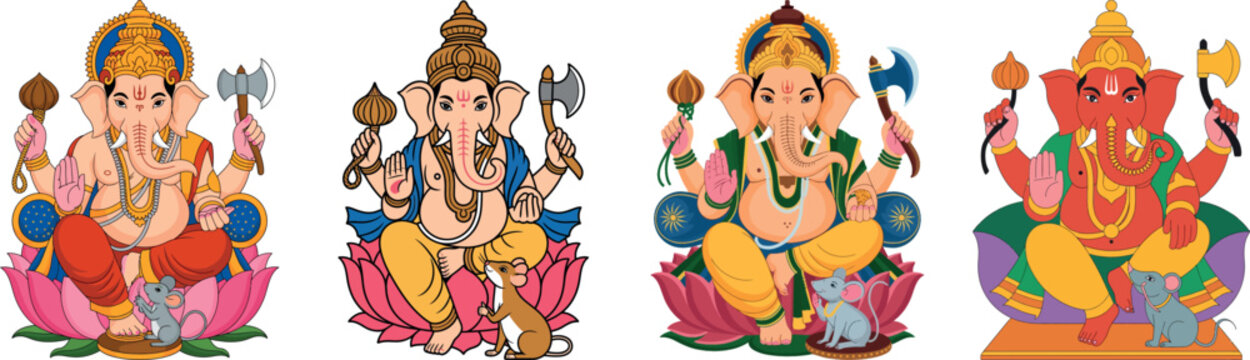 Lord Ganesha Festival Poster Collection for Ganesh Chaturthi Celebration