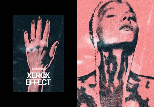Duotone Photo Effect &ndash; Scanner for Poster & Social Media (PSD)