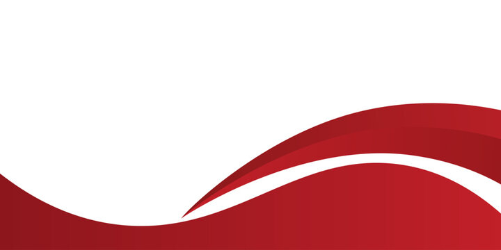 Curved golden yellow wave and a deeper red wavy border, footer vector illustration