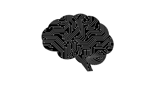 Artificial Intelligence Brain Circuit Board Concept.