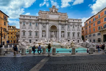 View of Trevi Fountain (Fontana di Trevi) in Rome, Italy. Trevi is most famous fountain of Rome. Architecture and landmark of Rome. © Ekaterina Belova