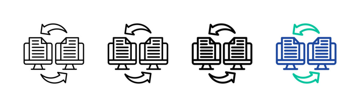 Sharing File Icon Collection Different Style Outline