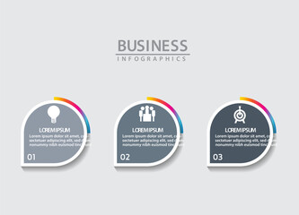 Obraz premium Vector infographic template showing steps or processes for business presentations and design creation.