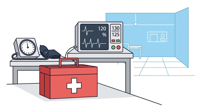 First Aid Medical Red Box.
