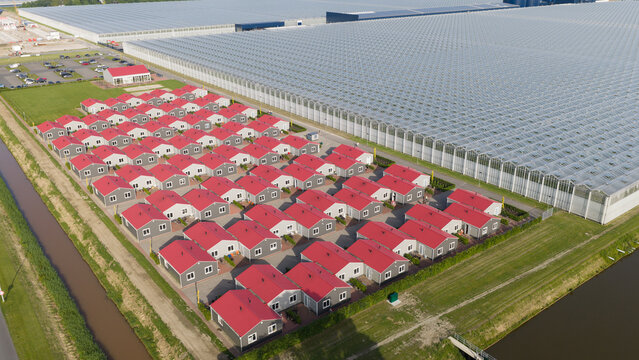Aerial View of Temporary Worker Housing at Kuinderweg Luttelgeest
