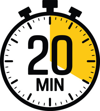 Stopwatch showing twenty minutes