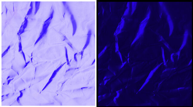 Crumpled paper normal map texture, purple 3D surface displacement map for game design, wrinkled fabric material bump map for CGI rendering