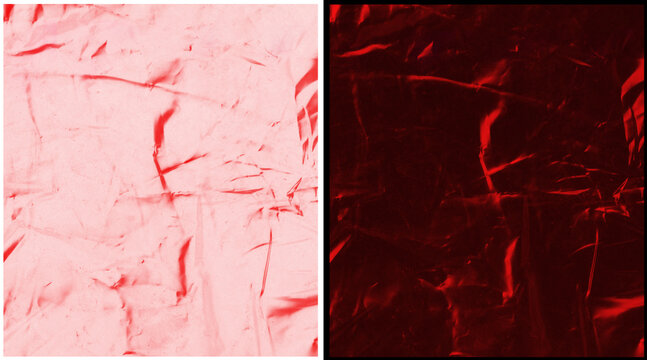 Abstract red texture background, crumpled paper surface with dramatic lighting, vibrant crimson and dark maroon artistic backdrop