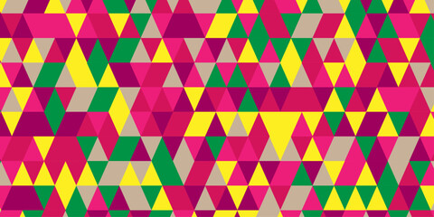 Fototapeta premium Mosaic pattern with triangle shapes. Seamless geometric pattern square shapes low polygon backdrop. Background design.