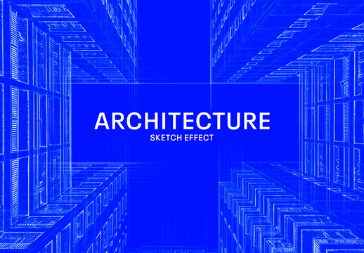 Architecture Sketch Photo Effect