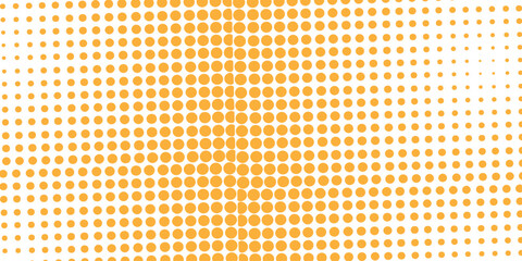 Fototapeta premium Retro comic pop art background with halftone dots design. Vector dot carbon seamless pattern. Halftone polka circle doted backdrop grid illustration texture.