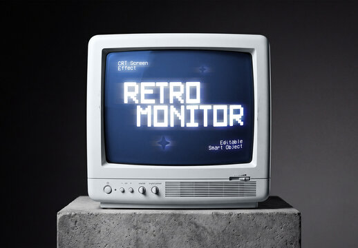 Vintage CRT Monitor Effect