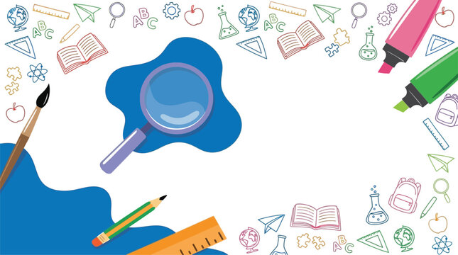 education school subjects symbols science math art music icons