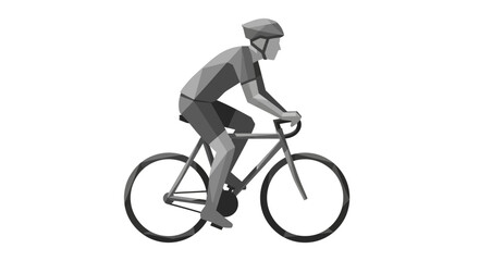 Naklejka premium Cyclist Riding Bicycle, Sport and Fitness