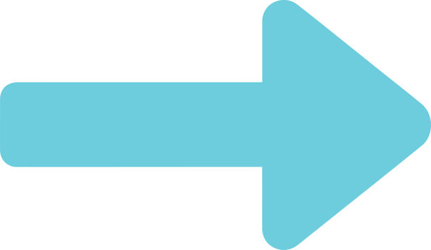 Simple light blue arrow pointing to the right