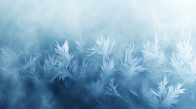 Sharp abstract ice flakes and frozen crystal blocks background