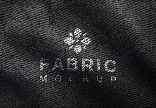 Embroidered Logo Mockup on Fabric