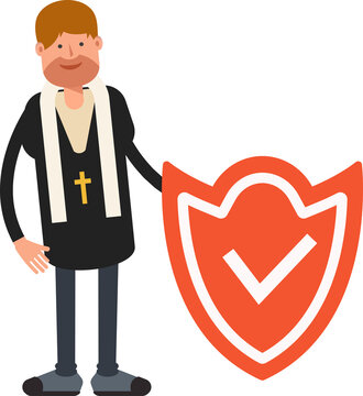 Priest Character and Check Mark Shield

