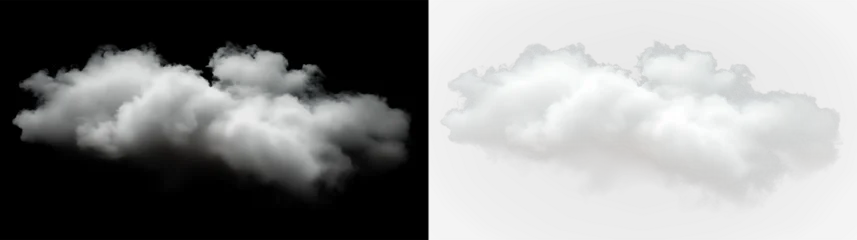 Fluffy white clouds floating in the sky isolated on a transparent background during daytime, PNG with a light overlay © Liubov
