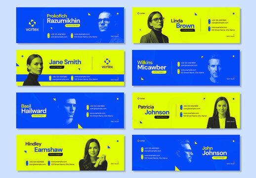Corporate Email Signature Template with Modern Clean Layout Design