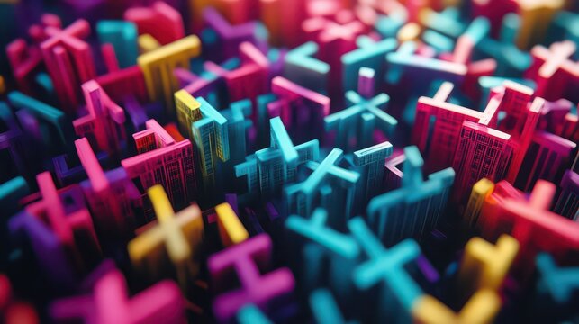 Colorful Viral Hashtag Symbol Pattern for Digital Content and Social Media Design