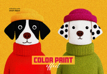 Color Print Photo Effect