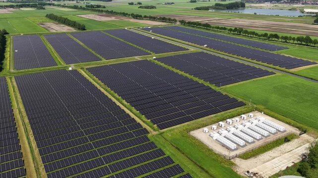 Aerial View of Utility Scale Battery Energy Storage System