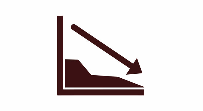 Downward trend graphic with an arrow indicating decline