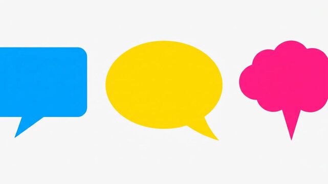 Animated Speech Bubbles Transitioning and Communicating