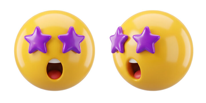 3D Emoji Character Front and Side View &ndash; IMPRESSED