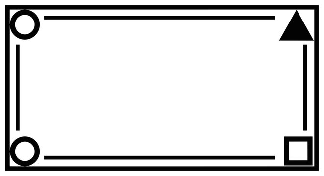 Geometric Shapes Frame Border Design Element.