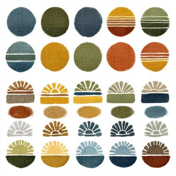 Assess your vision minimalist color blind test featuring simple shapes and gradients for enhanced visual