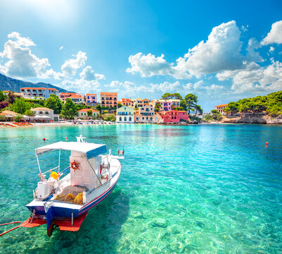 Assos village in Kefalonia, Greece