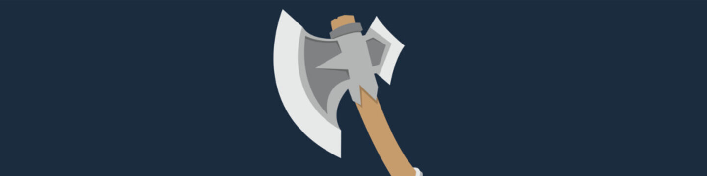 Battle axe weapon background design