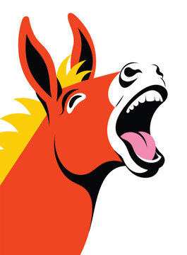 Donkey head vector
