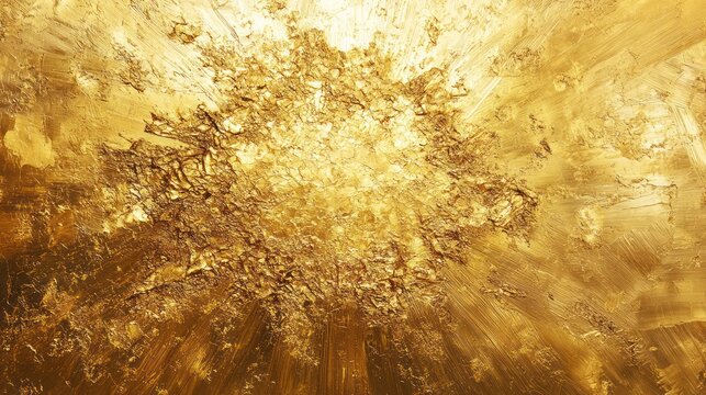 Abstract gold explosion background, radiant