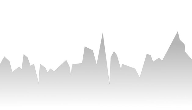 features a minimalist abstract line graph with sharp, jagged peaks against a white background. This high-contrast vector design visualizes data fluctuations, volatile market trends, frequency pattern.
