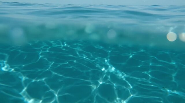 Reflected light patterns from water, natural caustics effect