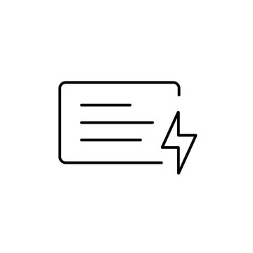 A vector icon representing a triggered workflow process in automation systems, created in line style with editable stroke