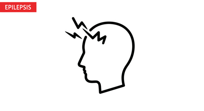 Epilepsy seizure brain health concept.