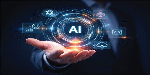 Obraz premium Digital Identity Verification and Customer Authentication Technology Concept with AI Powered User Profile Management