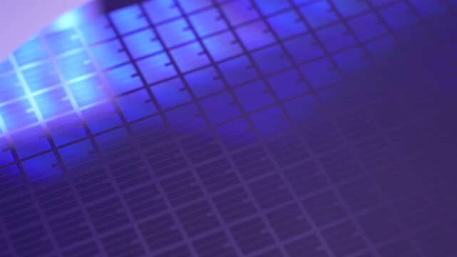 Silicon wafer for manufacturing semiconductor of integrated circuit.Electronic circuit designs have been built onto the wafers using micromaching including photolithography