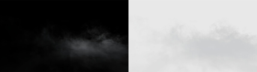 Clouds drifting in the sky on a clear day without any background or distractions, PNG with a light overlay © Liubov