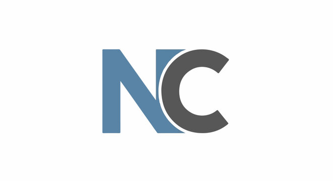 Two letters, "N" and "C," in distinct colors, overlap in a clean design
