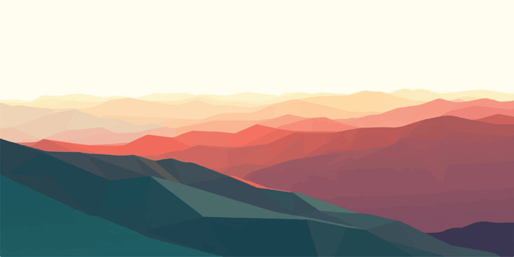 Low poly mountain range digital art landscape background with mountain landscape abstract background geometric gradient artistic minimalist backdrop illustration triangular polygonal