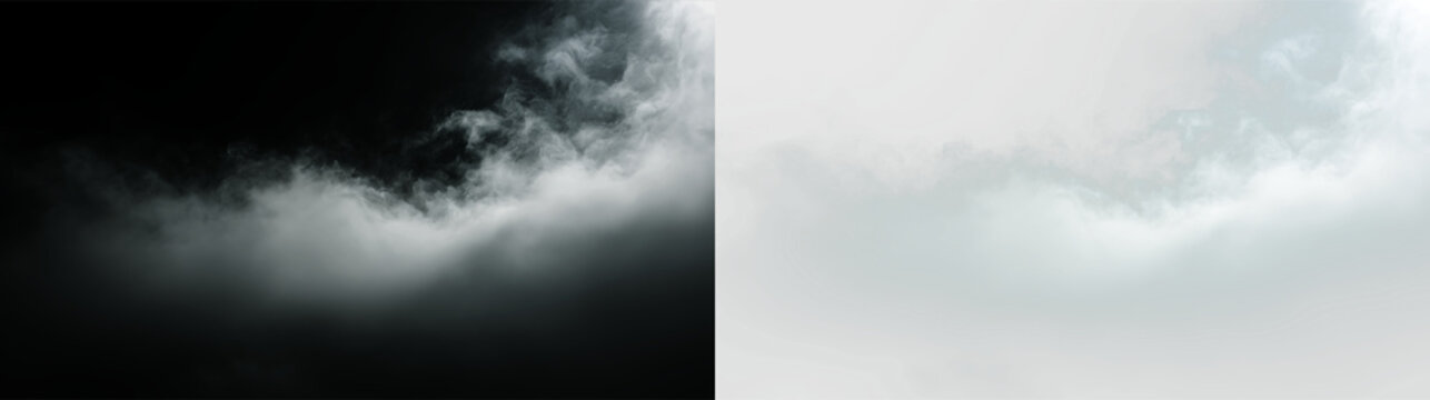 White clouds floating in the sky with a soft gray backdrop during a cloudy day, PNG with a light overlay