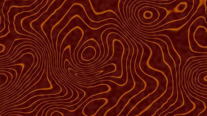 Abstract Golden Topographic Contour Line Pattern on Dark Background © TriEndah