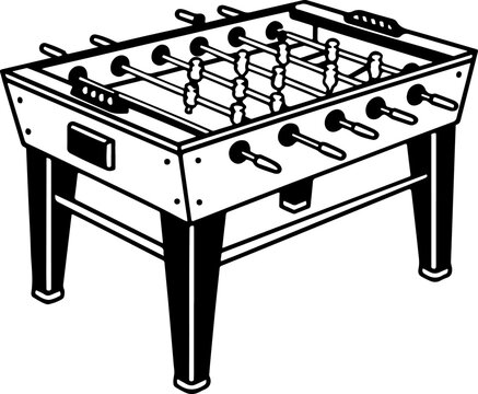 Foosball table vector illustration