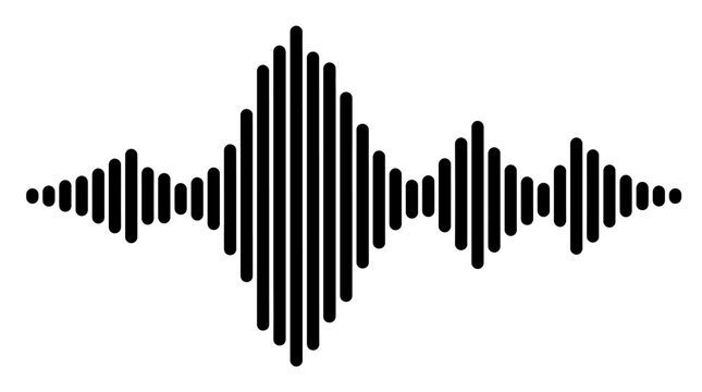 Sound wave pattern graphic design element.